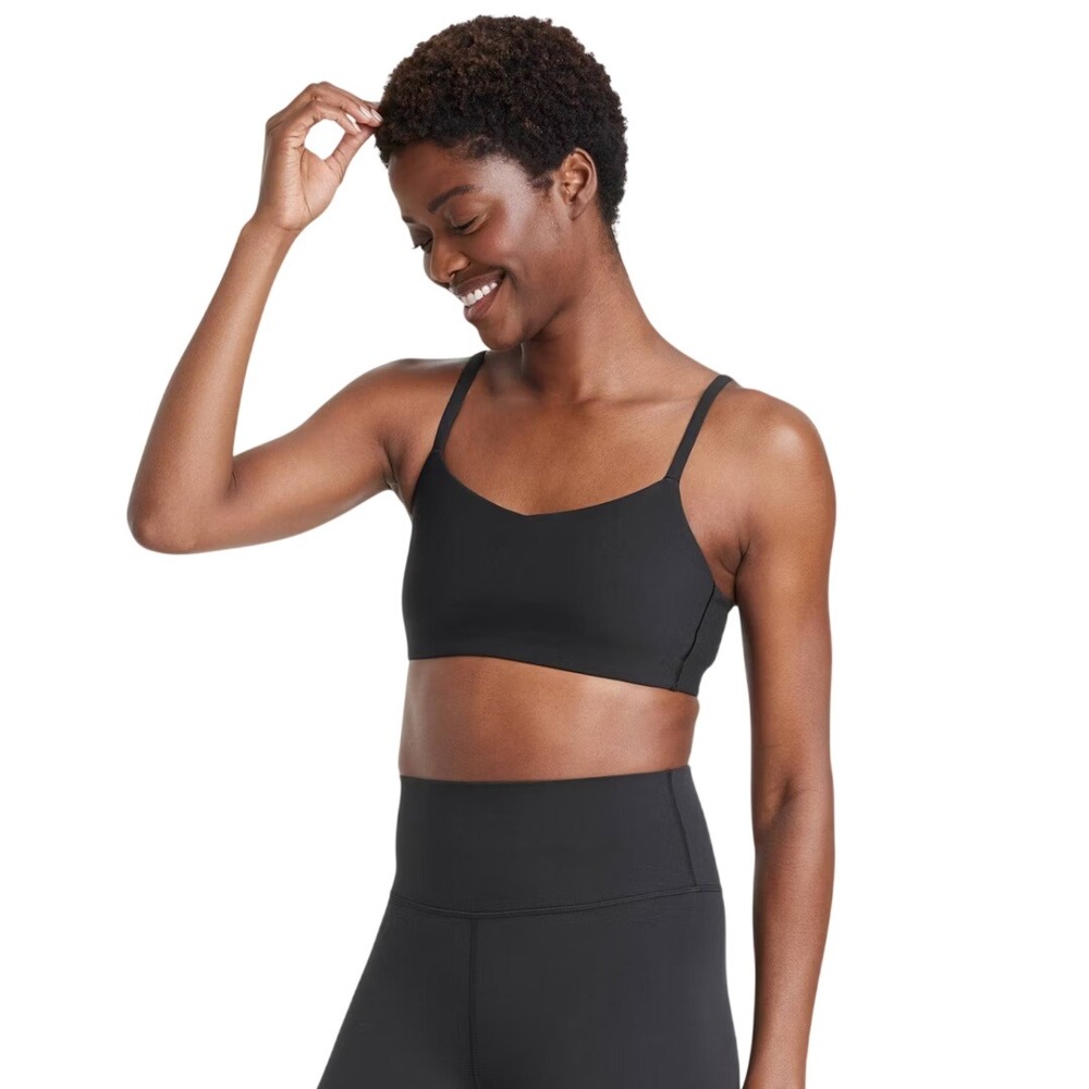 All in Motion Women's Black Everyday Soft Light Support Sports Bra Size XS